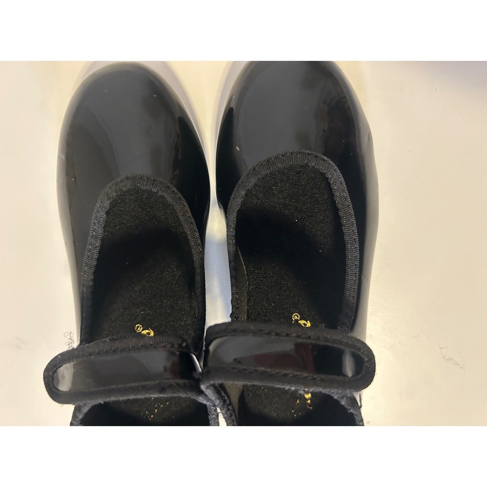 Theatricals Dance Kids Black Patent Mary Jane Tap Shoes T9050 Size 8.5M Used - Picture 9 of 9